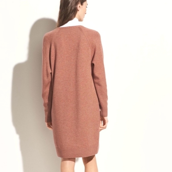 VINCE WOMENS SWEATER/ TUNIC/ DRESS 70% WOOL 30% CASHMERE SIZE SP DARK PINK COLOR - Picture 11 of 14